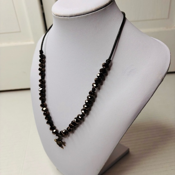 New FOSSIL Brown Beaded Bird Pendent Necklace - Picture 4 of 5